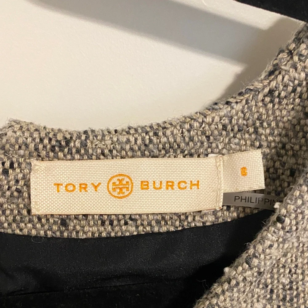 Tory Burch Gray Tweed Mini Dress
